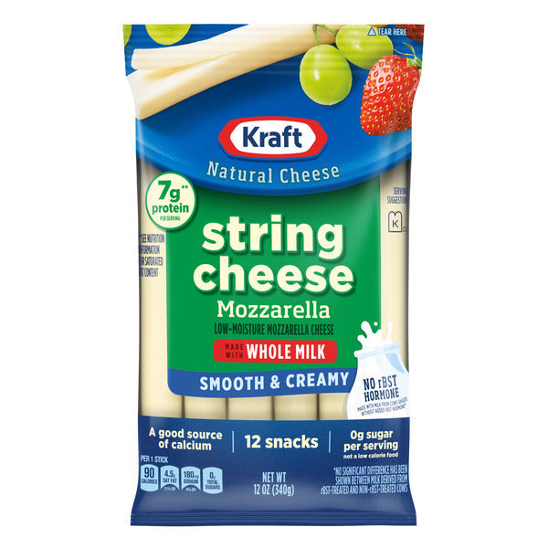 Kraft Whole Milk Mozzarella String Cheese  DestGlow
