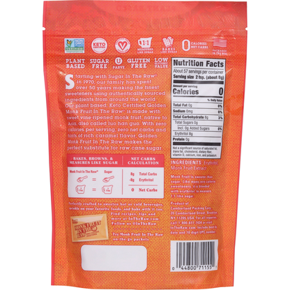 Monk Fruit in the Raw Sweetener, Zero Calorie, Golden  DestGlow