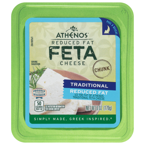 Athenos Reduced Fat Traditional Feta Cheese Chunk  DestGlow