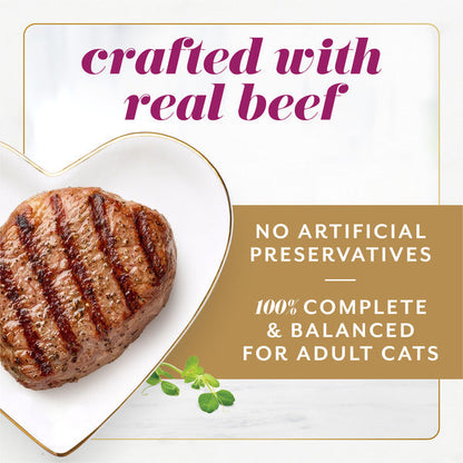 Fancy Feast Gems Pate Cat Food Mousse With Beef and a Halo of Savory Gravy Cat Food
