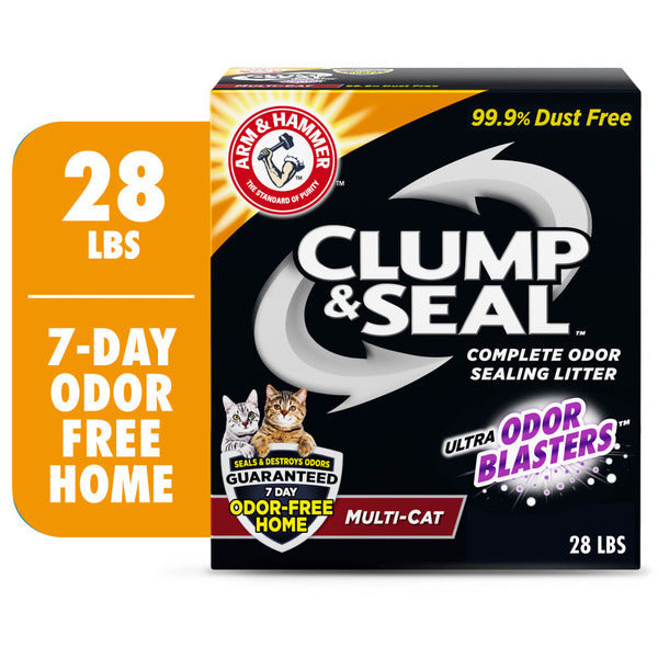 Arm &amp; Hammer Clump &amp; Seal Multi-Cat Complete Odor Sealing Cat Litter  DestGlow