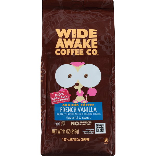 Wide Awake Light Roast French Vanilla 100% Arabica Ground Coffee  DestGlow