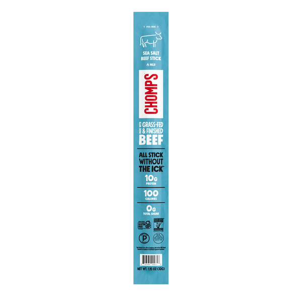 Chomps Grass-Fed Sea Salt Beef Stick  DestGlow