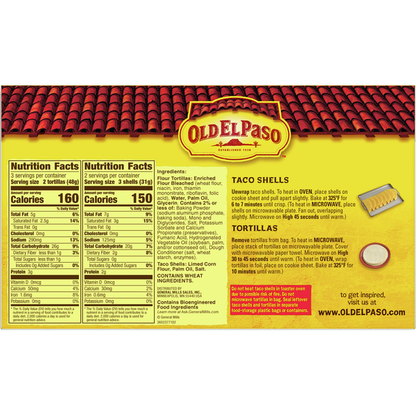 Old El Paso Taco Shells &amp; Flour Tortillas, Hard &amp; Soft