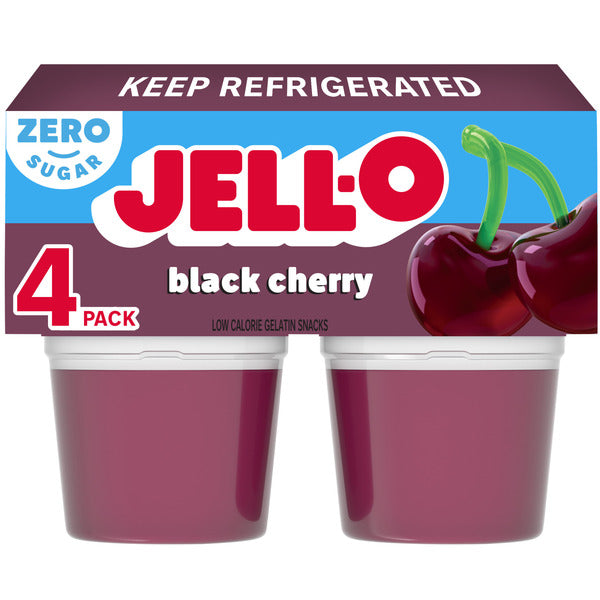 Jell-O Black Cherry Sugar Free Refrigerated Gelatin