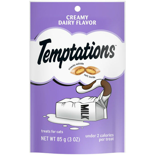 TEMPTATIONS Classic Crunchy and Soft Cat Treats Creamy Dairy Flavor  DestGlow