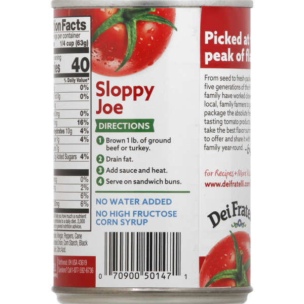 Dei Fratelli Sauce, Sloppy Joe  DestGlow