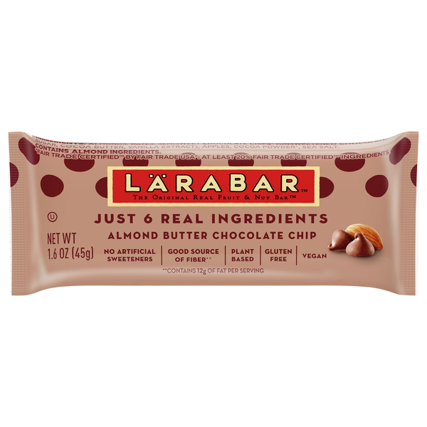 LÄRABAR Fruit &amp; Nut Bar, Almond Butter Chocolate Chip  DestGlow