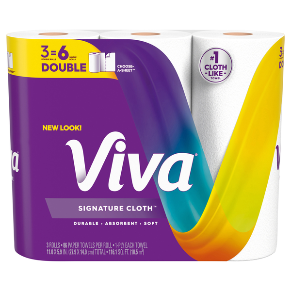 Viva 1-Ply Choose-A-Sheet Double Rolls Paper Towels  DestGlow
