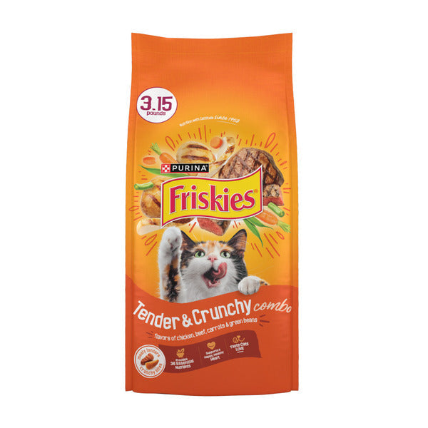 Purina Friskies Tender and Crunchy Combo Chicken, Beef, Carrots and Green Beans Dry Cat Food  DestGlow