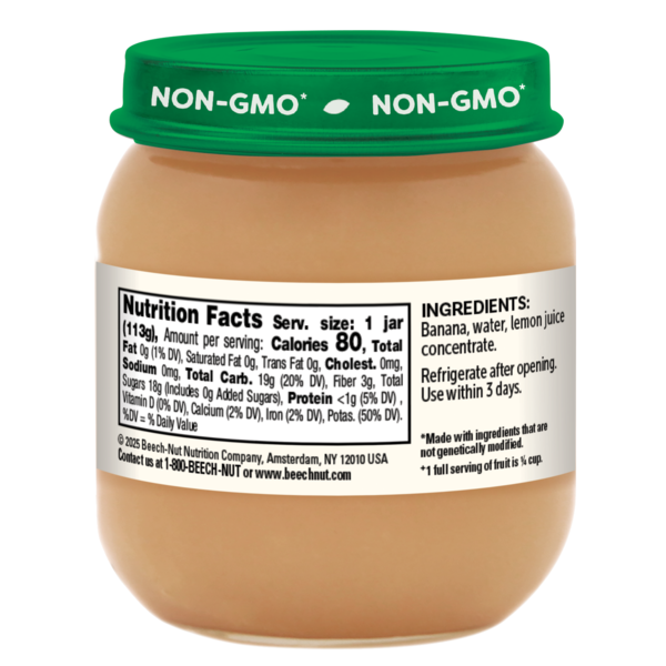 Beech-Nut Stage 2 Baby Food, Banana, 4 oz Jar  DestGlow
