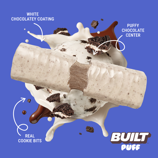 BUILT Puff Protein Bar, Cookies &