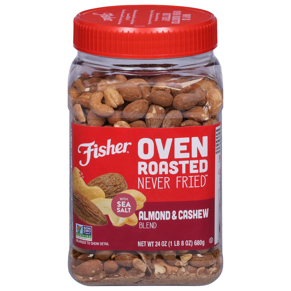 Fisher Almond &amp; Cashew, Blend, with Sea Salt, Oven Roasted  DestGlow