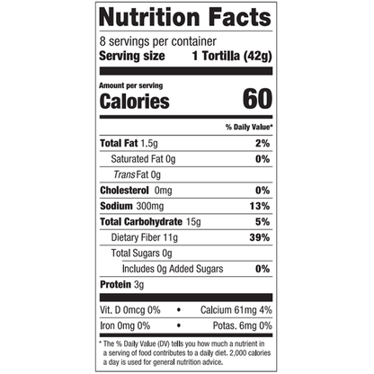 La Banderita Carb Counter 8" Flour Tortillas, Keto Certified
