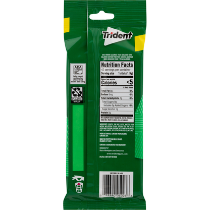 Trident Sugar Free Spearmint Gum  DestGlow