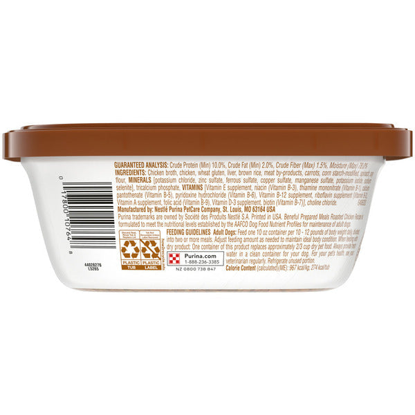 Purina Beneful High Protein, Wet Dog Food With Gravy, Prepared Meals Roasted Chicken Recipe
