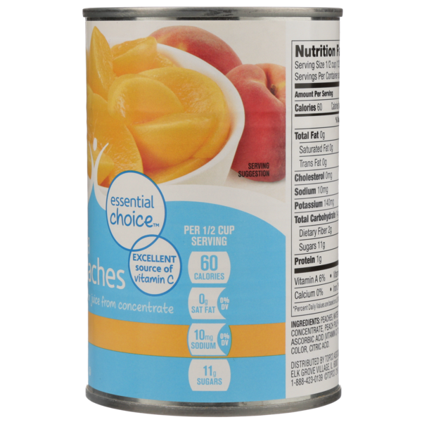Food Club Yellow Cling Sliced Peaches In A Blend Of Peach &amp; Pear 100% Juice From Concentrate  DestGlow