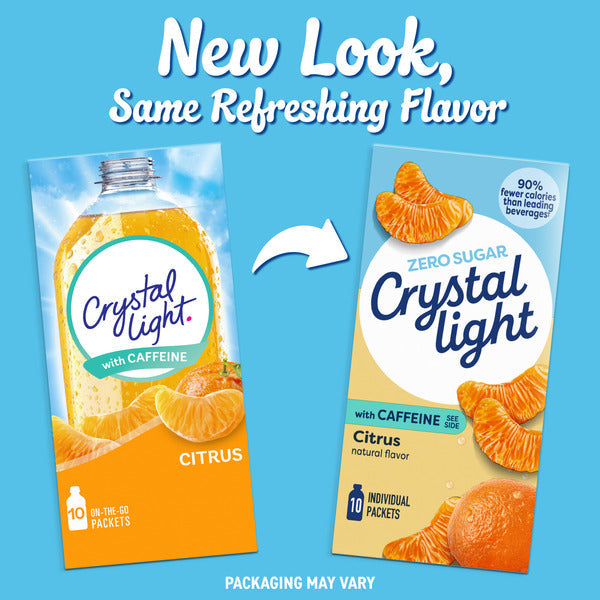 Crystal Light Citrus Powdered Drink Mix with Caffeine  DestGlow