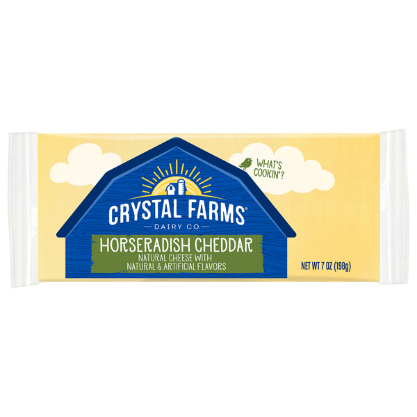 Crystal Farms Cheese, Natural, Horseradish Cheddar  DestGlow