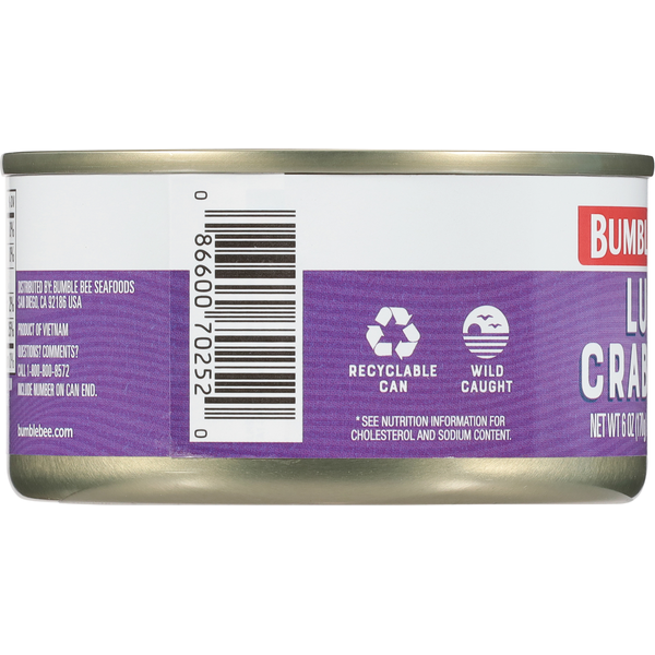 Bumble Bee Lump Crabmeat  DestGlow