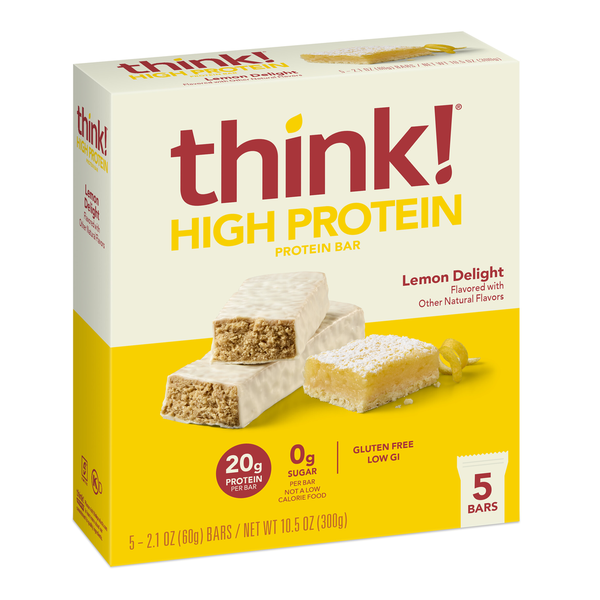 think! Lemon Delight High Protein Bar, 5 Count  DestGlow