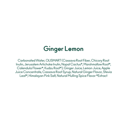 OLIPOP Prebiotic Soda, Ginger Lemon