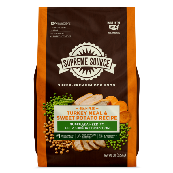 Supreme Source Dog Food, Grain-Free, Turkey Meal and Sweet Potato Recipe, Super-Premium  DestGlow