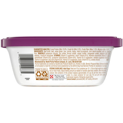 Purina Beneful High Protein, Wet Dog Food With Gravy, Prepared Meals Simmered Beef Entree