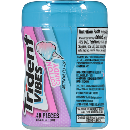 Trident Vibes Cotton Candy Sugar Free Gum  DestGlow