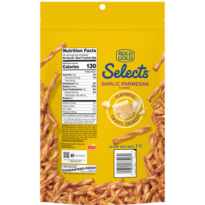 ROLD GOLD Selects Pretzels Twists Garlic Parmesan Flavored 16 Oz