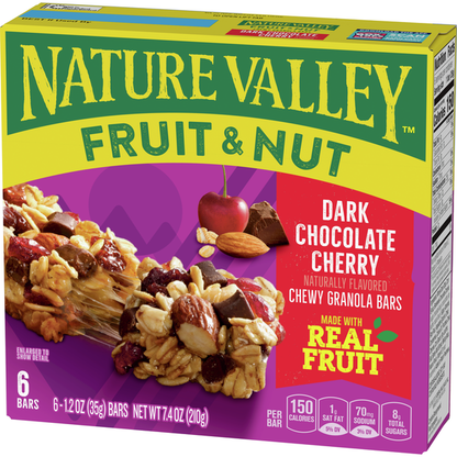 Nature Valley Dark Chocolate Cherry Chewy Fruit and Nut Granola Bars  DestGlow