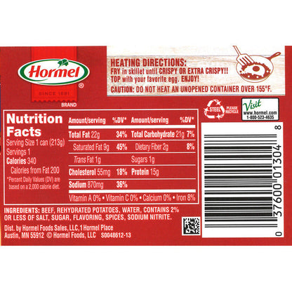 Hormel MARY KITCHEN Corned Beef Hash, 7.5 OZ