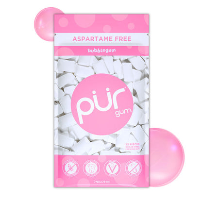 PÜR Bubblegum, Aspartame Free, 100% Xylitol, Natural Flavored Gum
