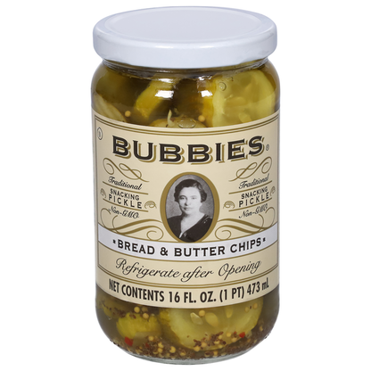 Bubbies Snacking Pickle, Bread &amp; Butter Chips