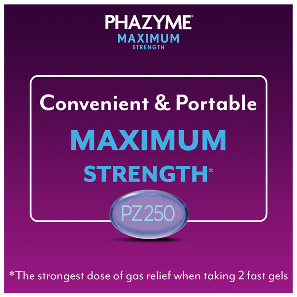 Phazyme Gas &amp; Bloating Relief Maximum Strength  DestGlow