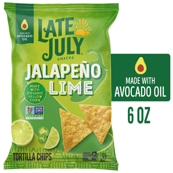 LATE JULY Snacks  Jalapeno Lime Tortilla Chips  DestGlow