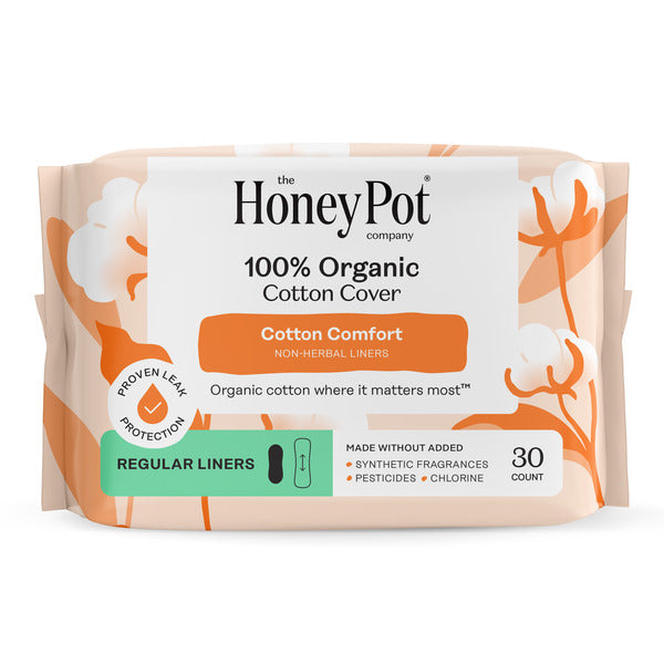 The Honey Pot Company 100% Organic Cotton Comfort Cover Regular Liners  DestGlow