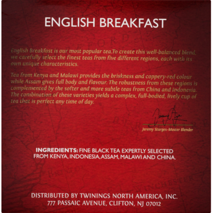 Twinings Black Tea, English Breakfast, K-Cup Pods