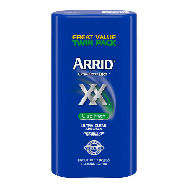 Arrid Xx Extra Extra Dry Ultra Clear Aerosol Antiperspirant Deodorant  DestGlow