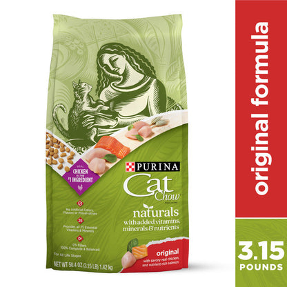 Purina Cat Chow Naturals With Added Vitamins, Minerals and Nutrients Dry Cat Food, Naturals Original  DestGlow