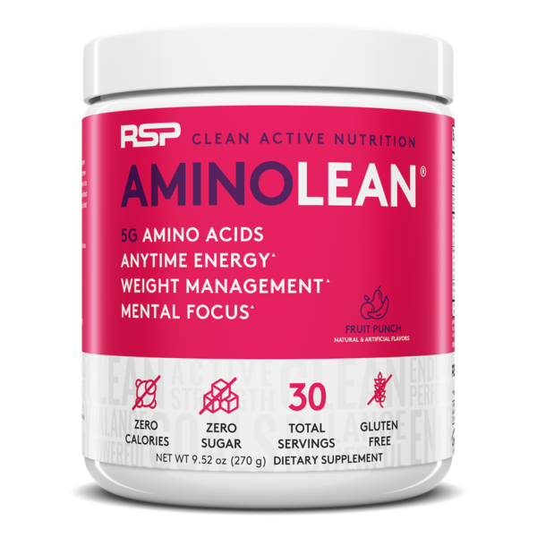 RSP Nutrition AminoLean Preworkout Energy, Fruit Punch  DestGlow