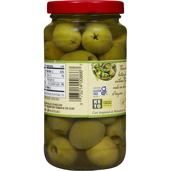 Mezzetta Olives, Castelvetrano, Pitted, Italian  DestGlow