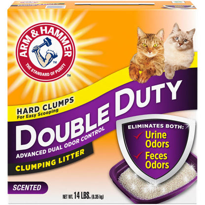 Arm &amp; Hammer Double Duty Dual Advanced Odor Control Scented Clumping Cat Litter