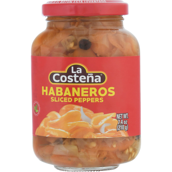 La Costeña Sliced Peppers, Habaneros  DestGlow