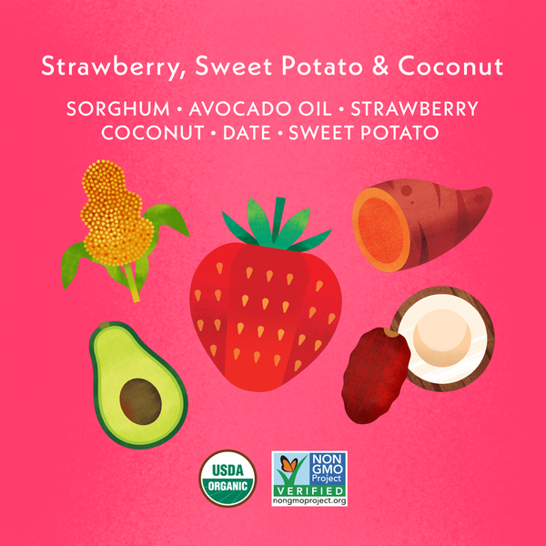 Once Upon a Farm Organic Baby Puffs Strawberry, Sweet Potato &amp; Coconut