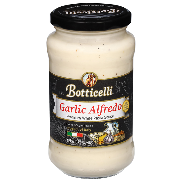 Botticelli Pasta Sauce, White, Premium, Garlic Alfredo  DestGlow