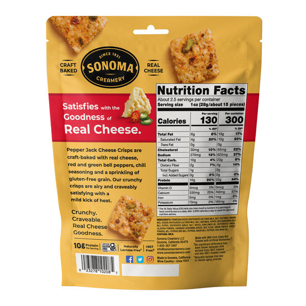 Sonoma Creamery Pepper Jack Cheese Crisps  DestGlow