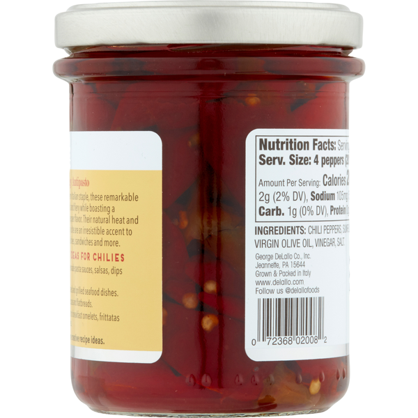 DeLallo Chili Peppers, Whole Calabrian, Hot &amp; Spicy  DestGlow