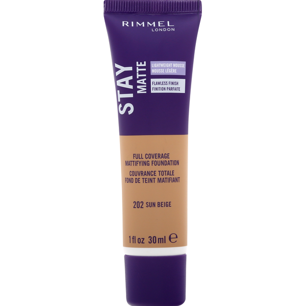 Rimmel London Foundation, Lightweight Mousse, Sun Beige 202  DestGlow