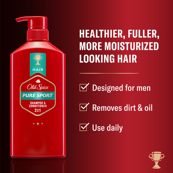 Old Spice Pure Sport 2in1 Shampoo and Conditioner for Men  DestGlow